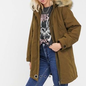 ASOS Ultimate Parka in Khaki
